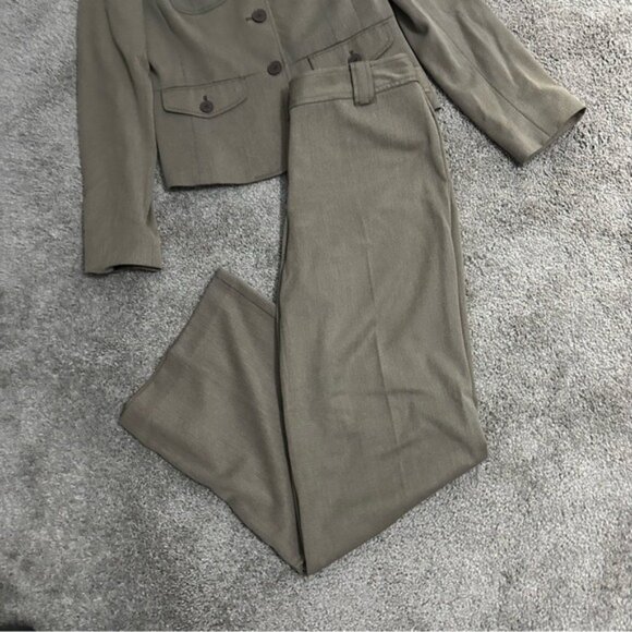 Ann Taylor LOFT Safari Suit Set Taupe Utility Chic Size 6 Workwear - Picture 7 of 16